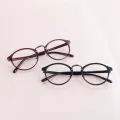 Louise - Round Red-Brown Glasses for Men & Women