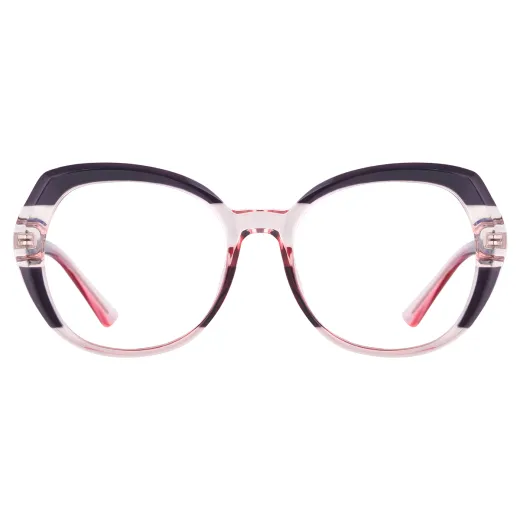 Freddie - Cat-Eye Pink-Purple Glasses for Men & Women