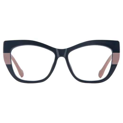 Ellinor - Cat-Eye Blue-Brown Glasses for Women