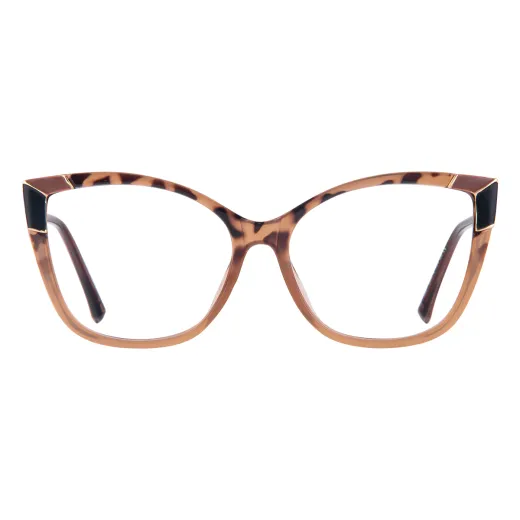 Claudia - Cat-Eye Tortoiseshell-Brown Glasses for Women