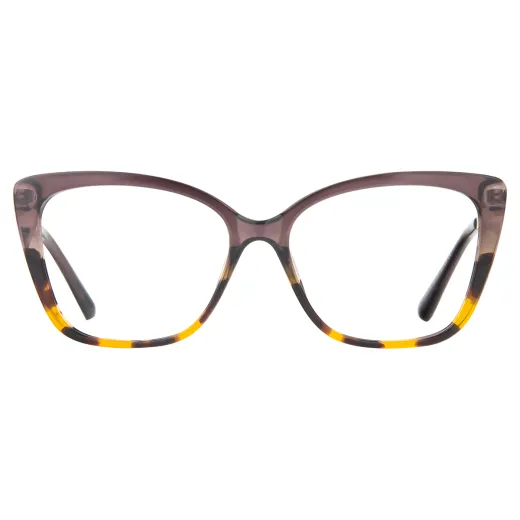 Vitoria - Square Transparent-Gray Glasses for Women