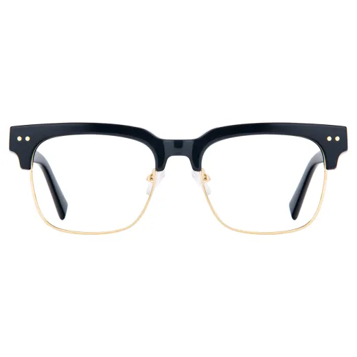 Josefina - Browline Black-Gold Glasses for Women