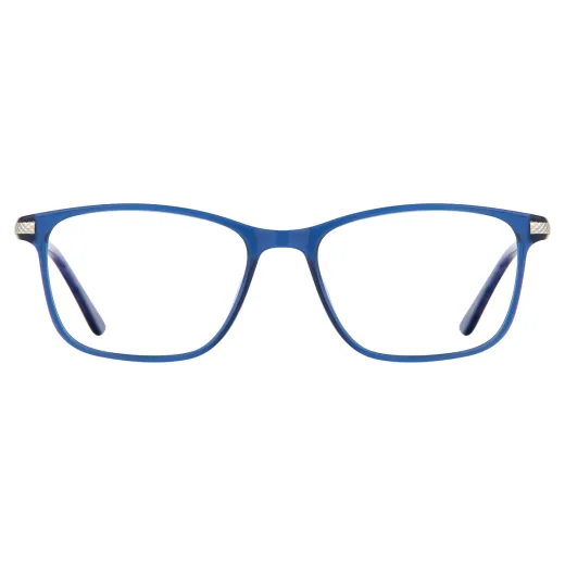 Luuk - Rectangle Blue Glasses for Men & Women