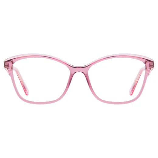 Paulo - Cat-Eye Transparent-Pink Glasses for Women