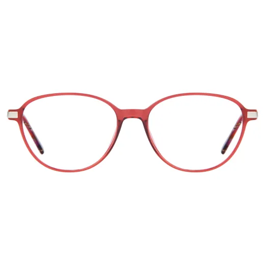 Matheus - Round Transparent-Red Glasses for Women