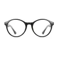 Jamie - Round Black Glasses for Men & Women