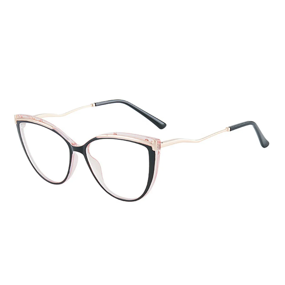Fashion Cat-eye Black/Pink Glasses for Women