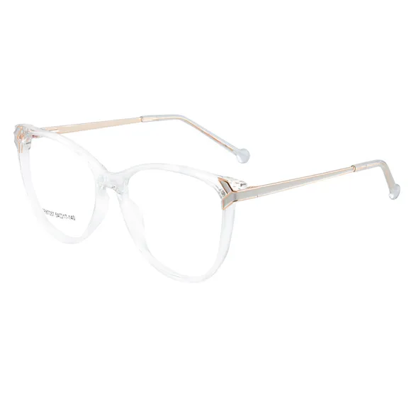 cat-eye transparent eyeglasses