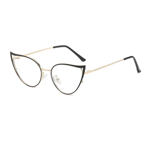 cat-eye black eyeglasses