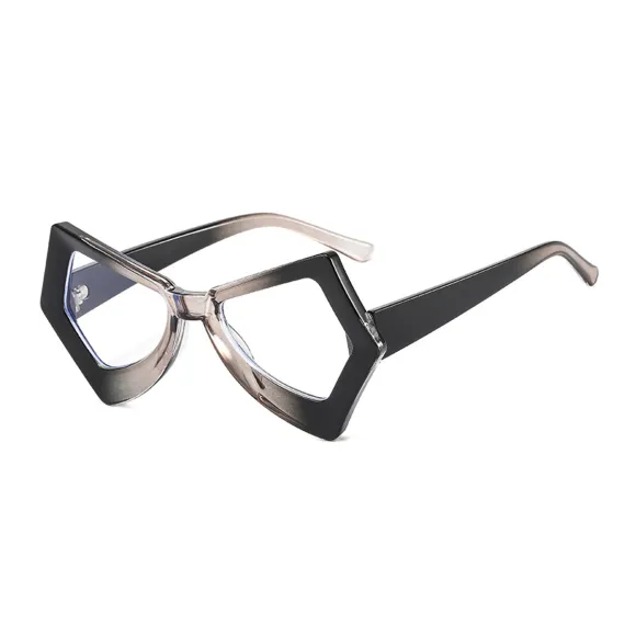 cat-eye gray eyeglasses