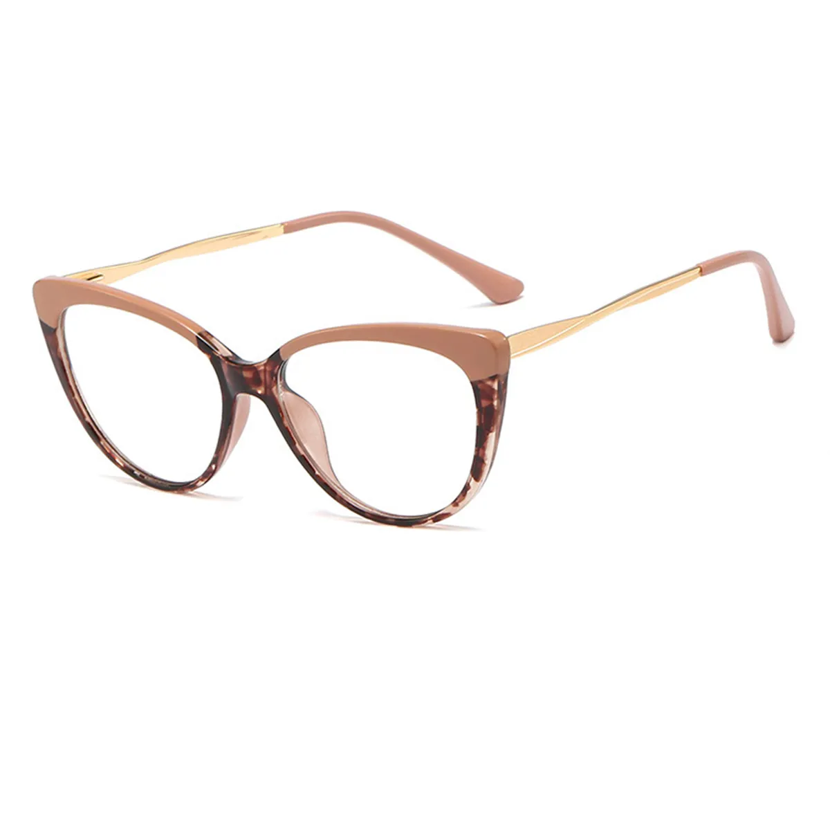 Fashion Cat-eye Brown Glasses for Women