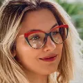 Alenie - Cat-eye Brown Glasses for Women