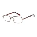 Brunson - Rectangle Brown-Tortoiseshell Glasses for Men