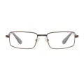 Brunson - Rectangle Brown Glasses for Men
