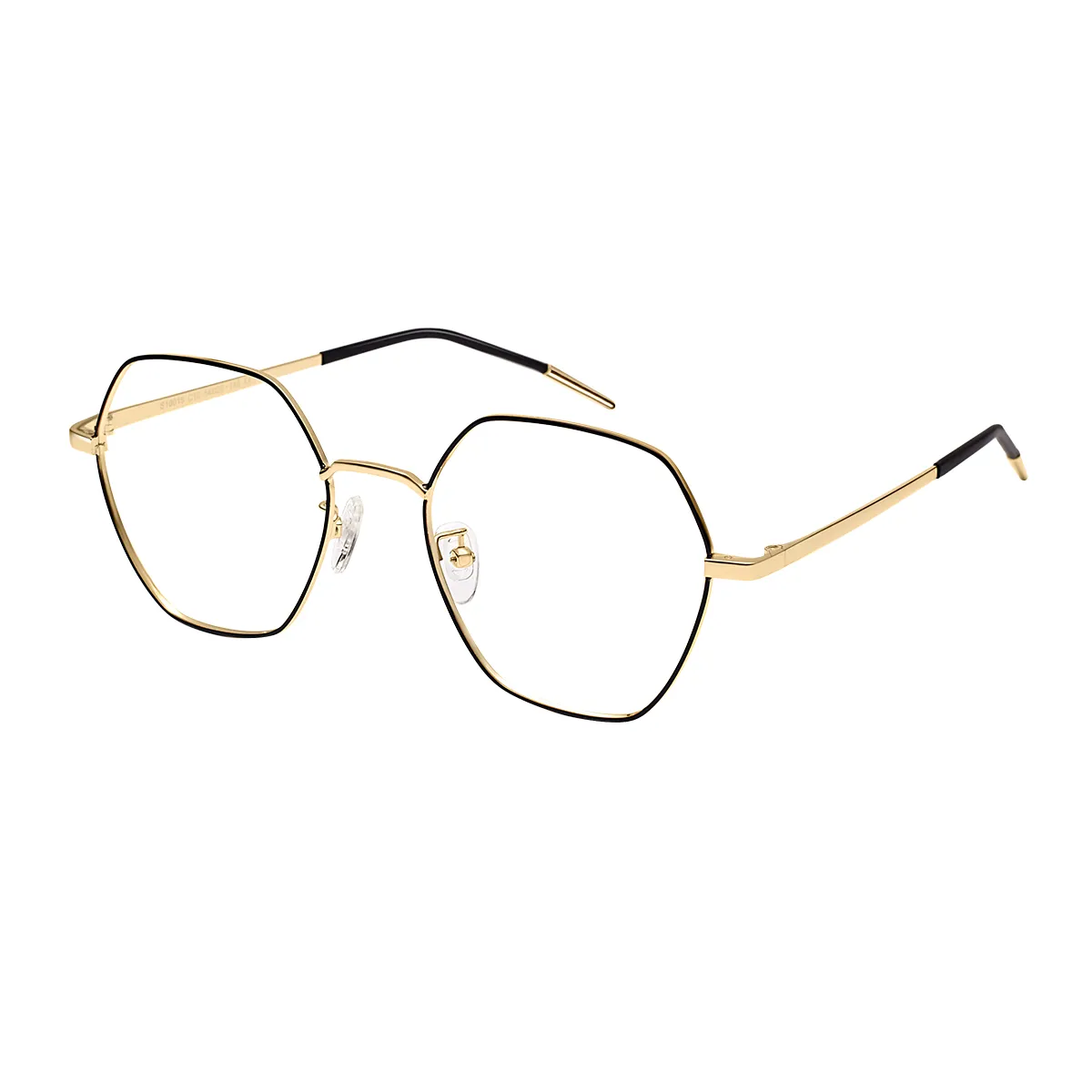 Bartley - Geometric Gold black Glasses for Women