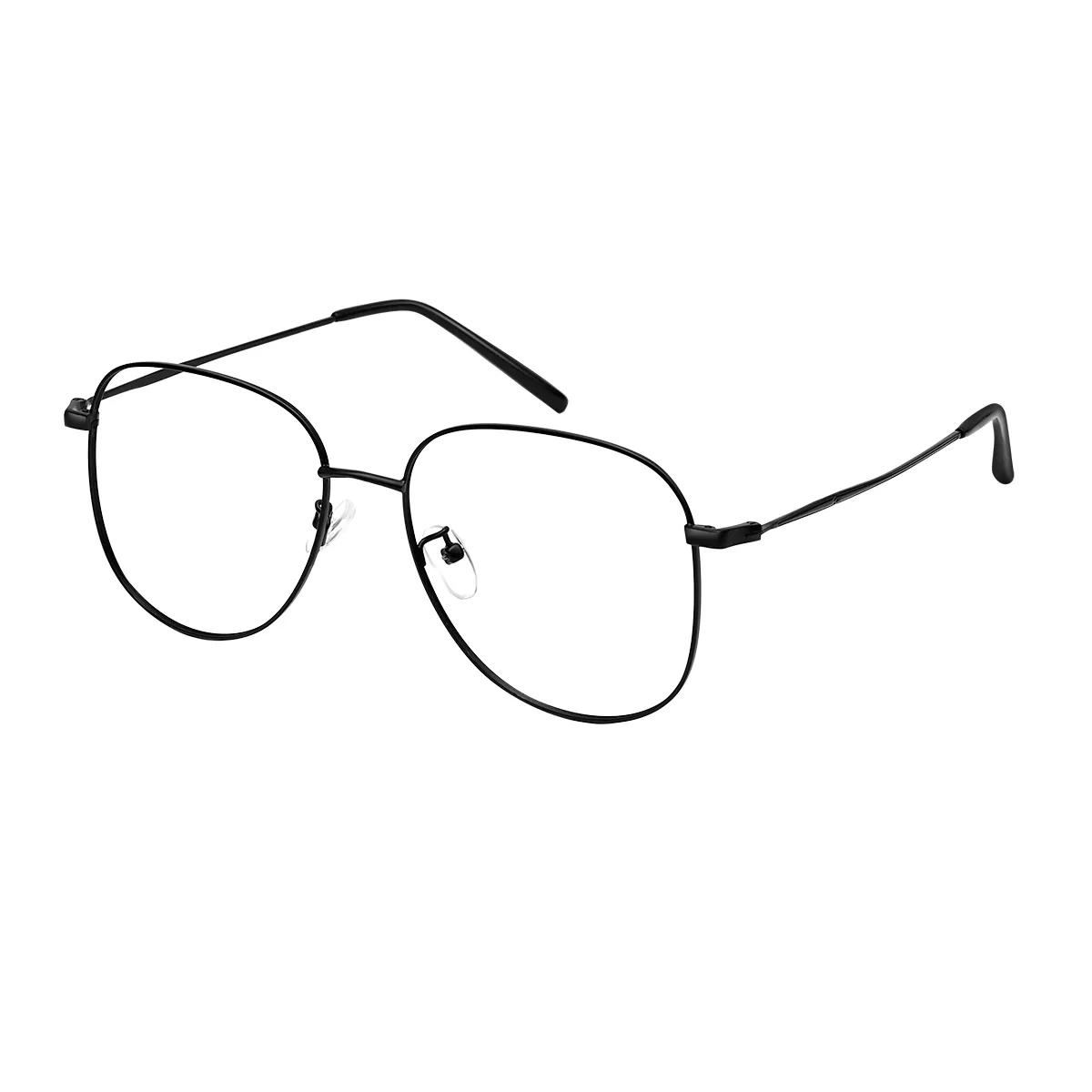 Tobias - Aviator Black Glasses for Men & Women