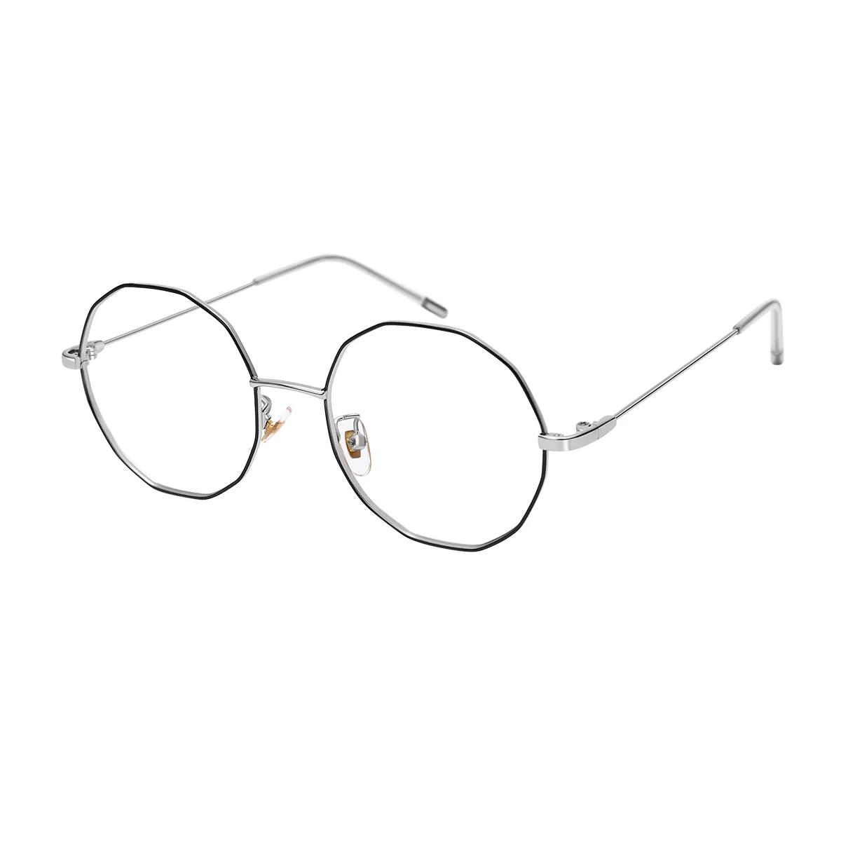 Billie - Geometric Black-silver Glasses for Women