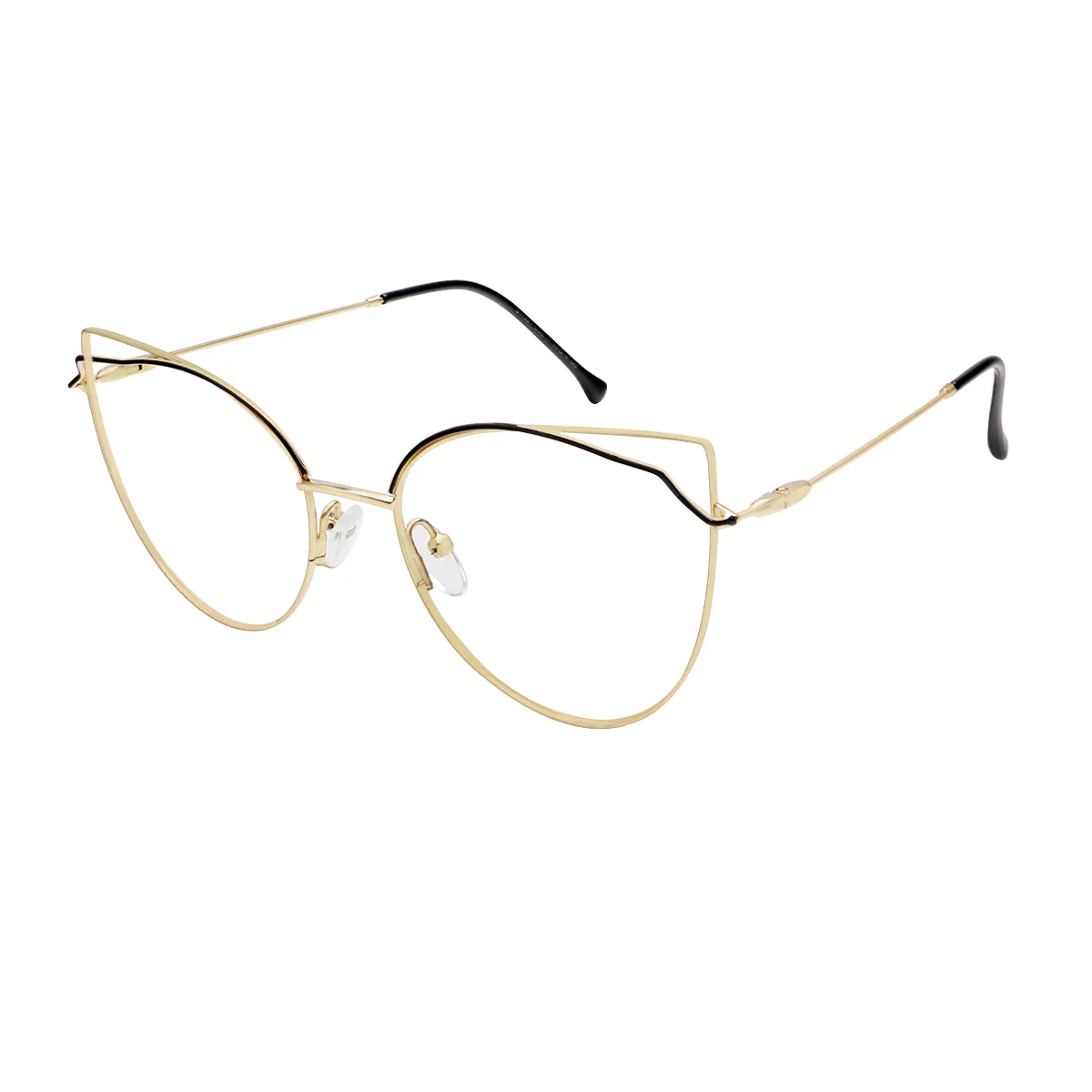 Lucinda - Geometric Gold Glasses for Women