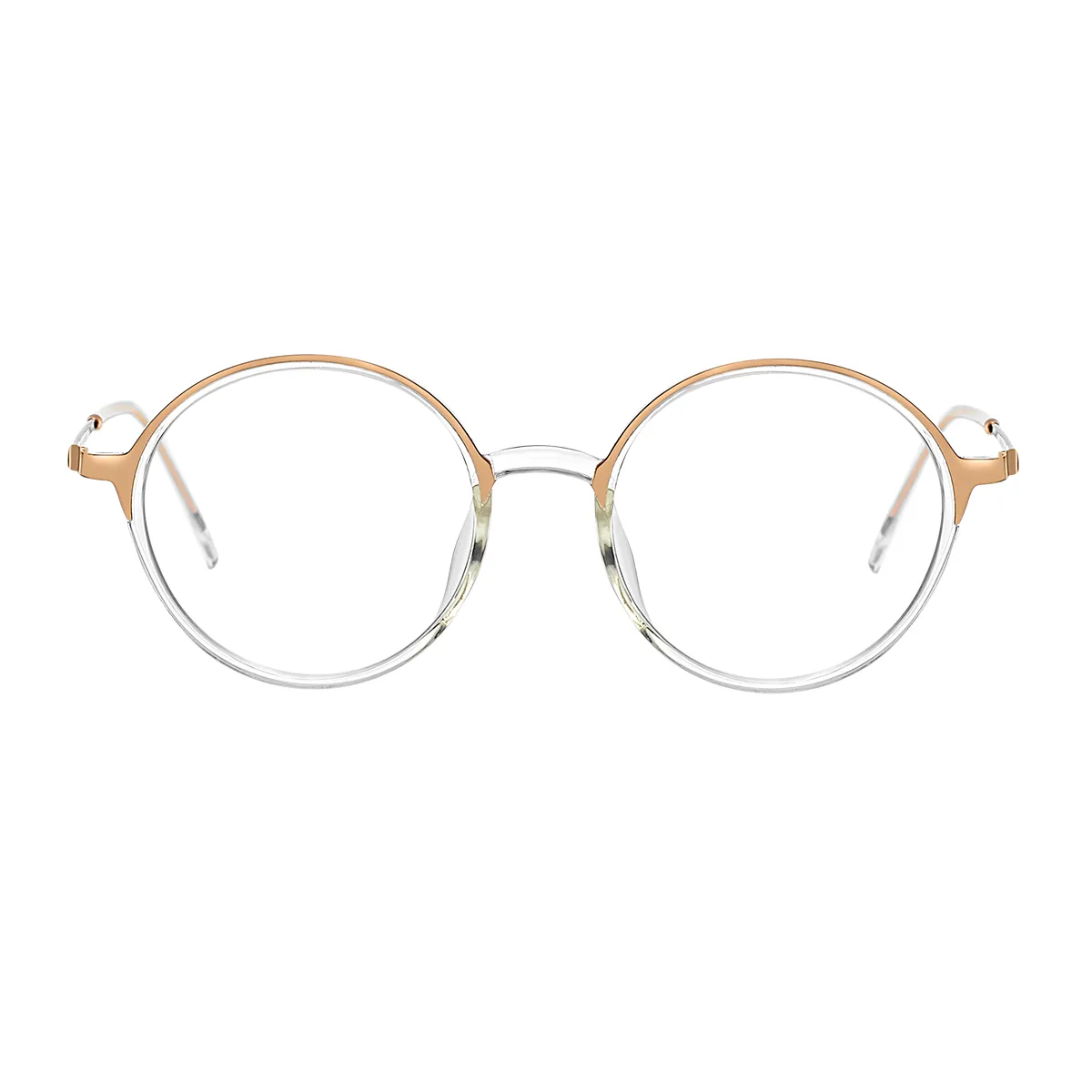 Fashion Round Black-Gold  Eyeglasses for Women & Men