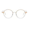 Laverne - Round Rose-Gold Glasses for Men & Women