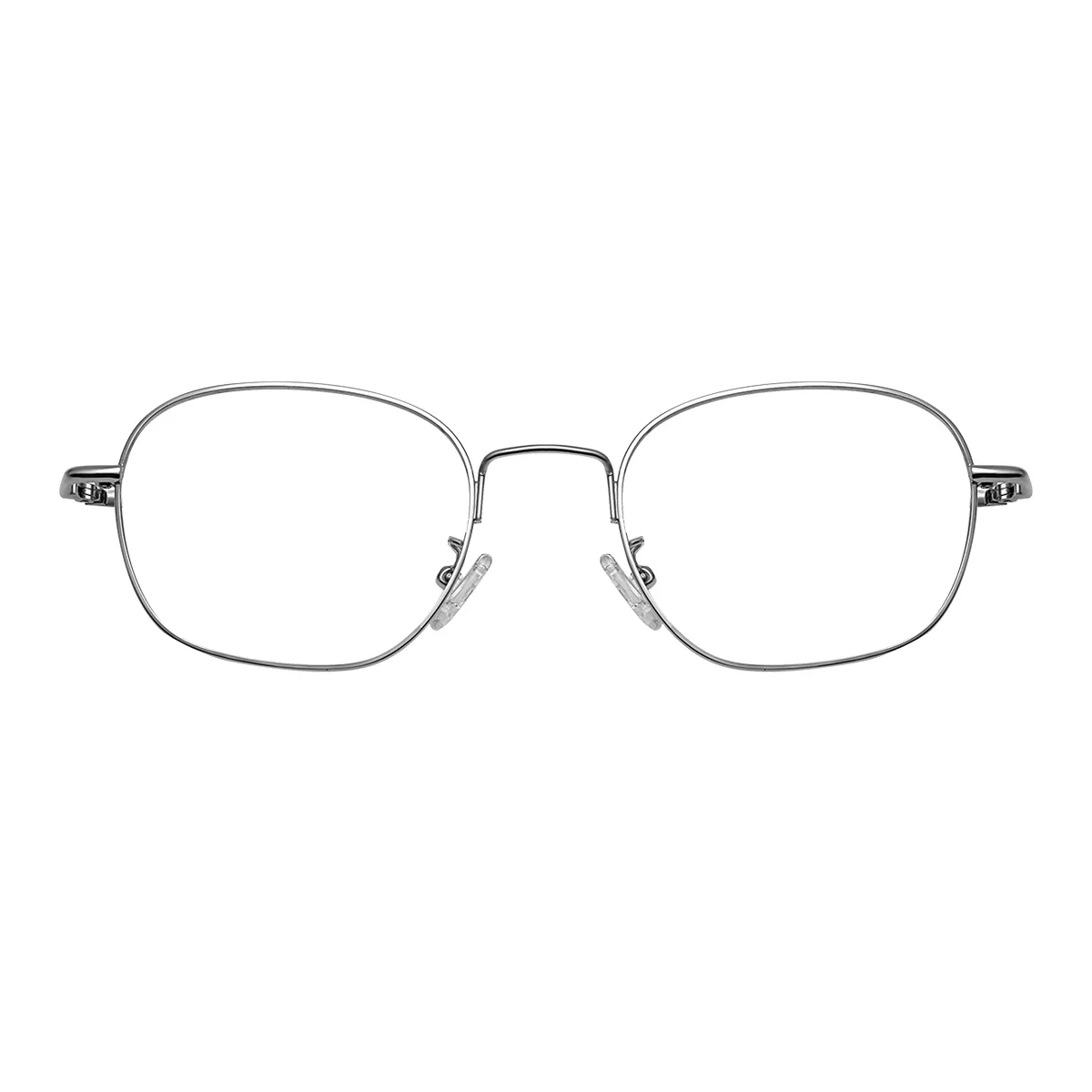 Classic Oval Silver  Eyeglasses for Men