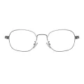 Achilles - Oval Silver Glasses for Men