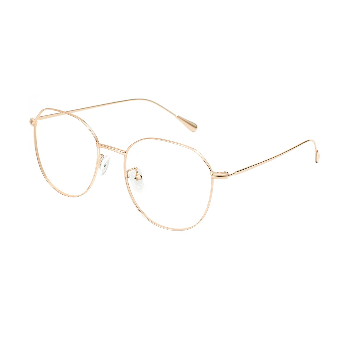 Classic Round Gold Eyeglasses for Women