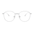 Neville - Round Silver Glasses for Women