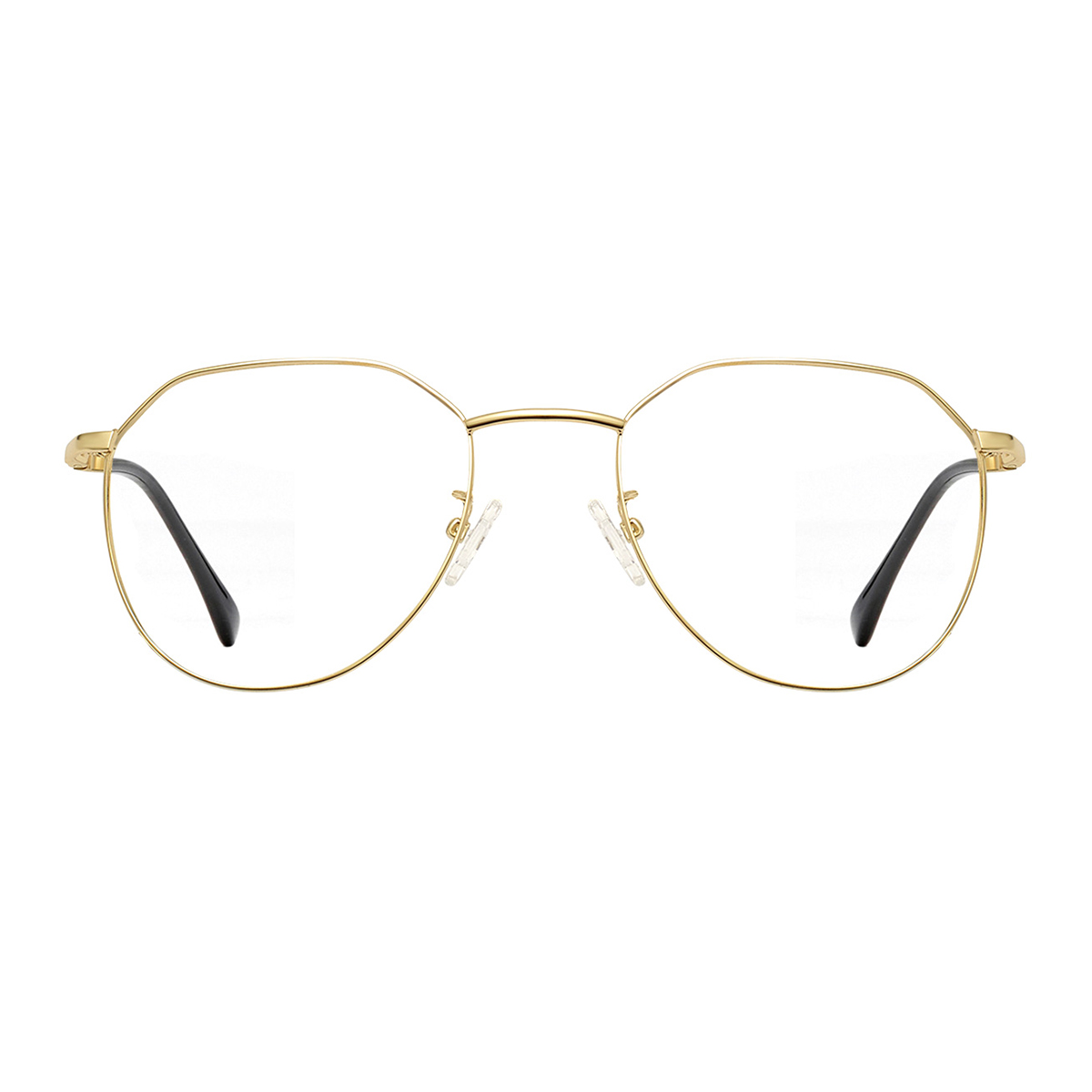 geometric gold eyeglasses