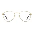 Kendall - Geometric Gold Glasses for Men & Women