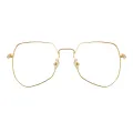 Julia - Geometric Gold Glasses for Women