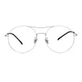 Artemis - Round Silver Glasses for Women