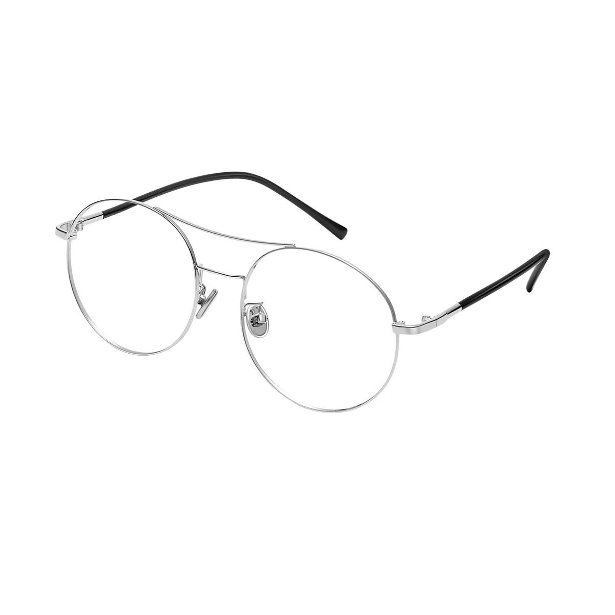 Artemis - Round Silver Glasses for Women - EFE