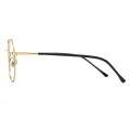 Artemis - Round Black-Gold Glasses for Women