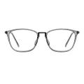 Dunlap - Rectangle Gray Glasses for Men & Women