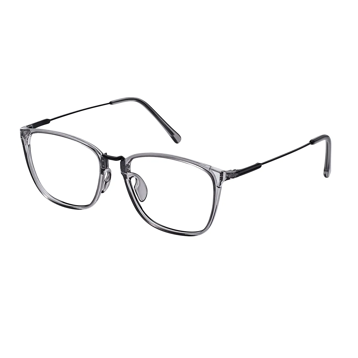 Dunlap - Rectangle Gray Glasses for Men & Women - EFE