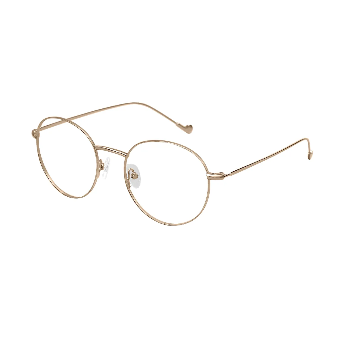 Classic Round Gold Glasses for Men & Women