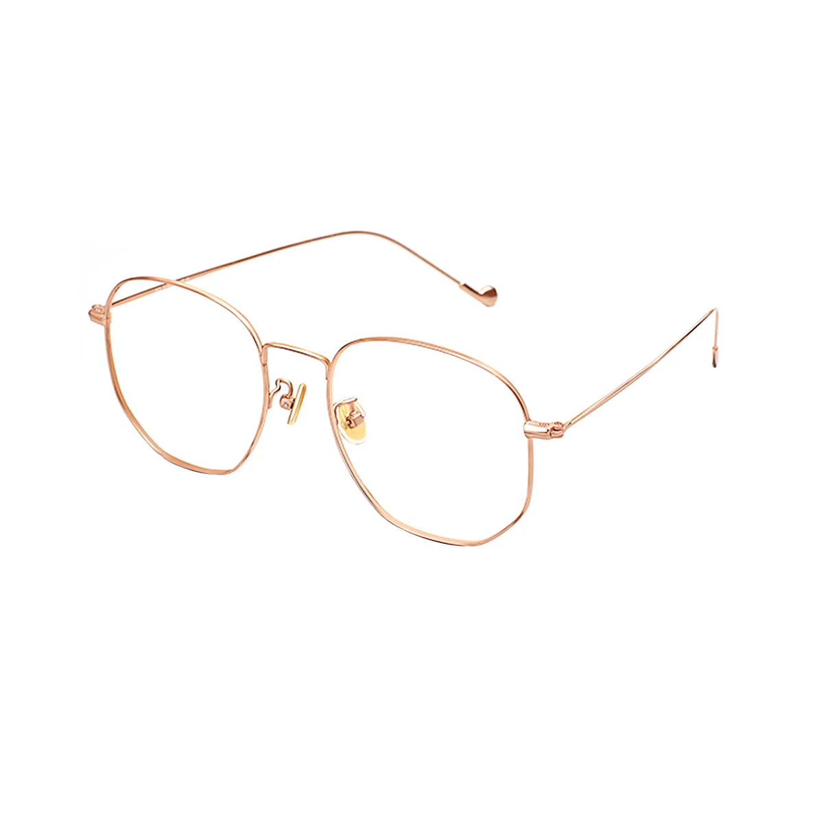Rosanna - Square Rose-Gold Glasses for Women