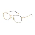 Cella - Oval Black-Gold Glasses for Men & Women