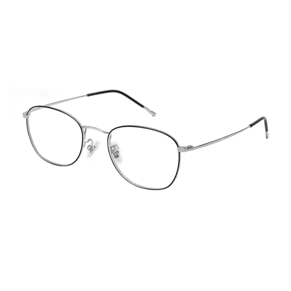 square silver eyeglasses