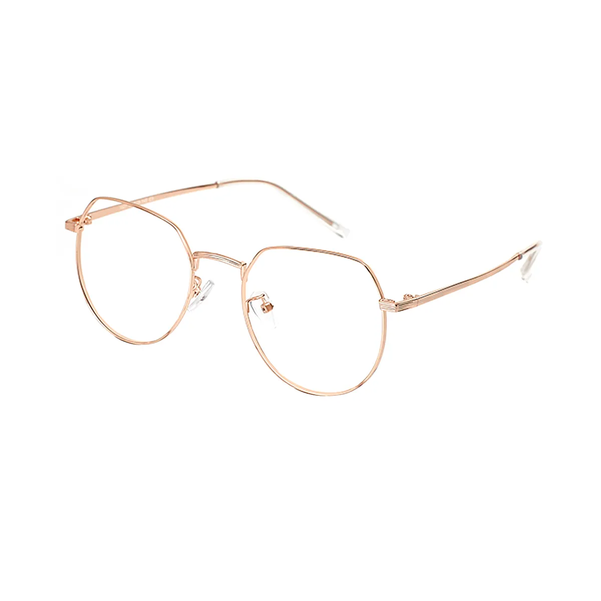 Izabel - Oval Rose-Gold Glasses for Women