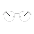 Izabel - Oval Silver Glasses for Women
