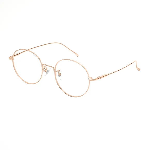 oval rose-gold eyeglasses
