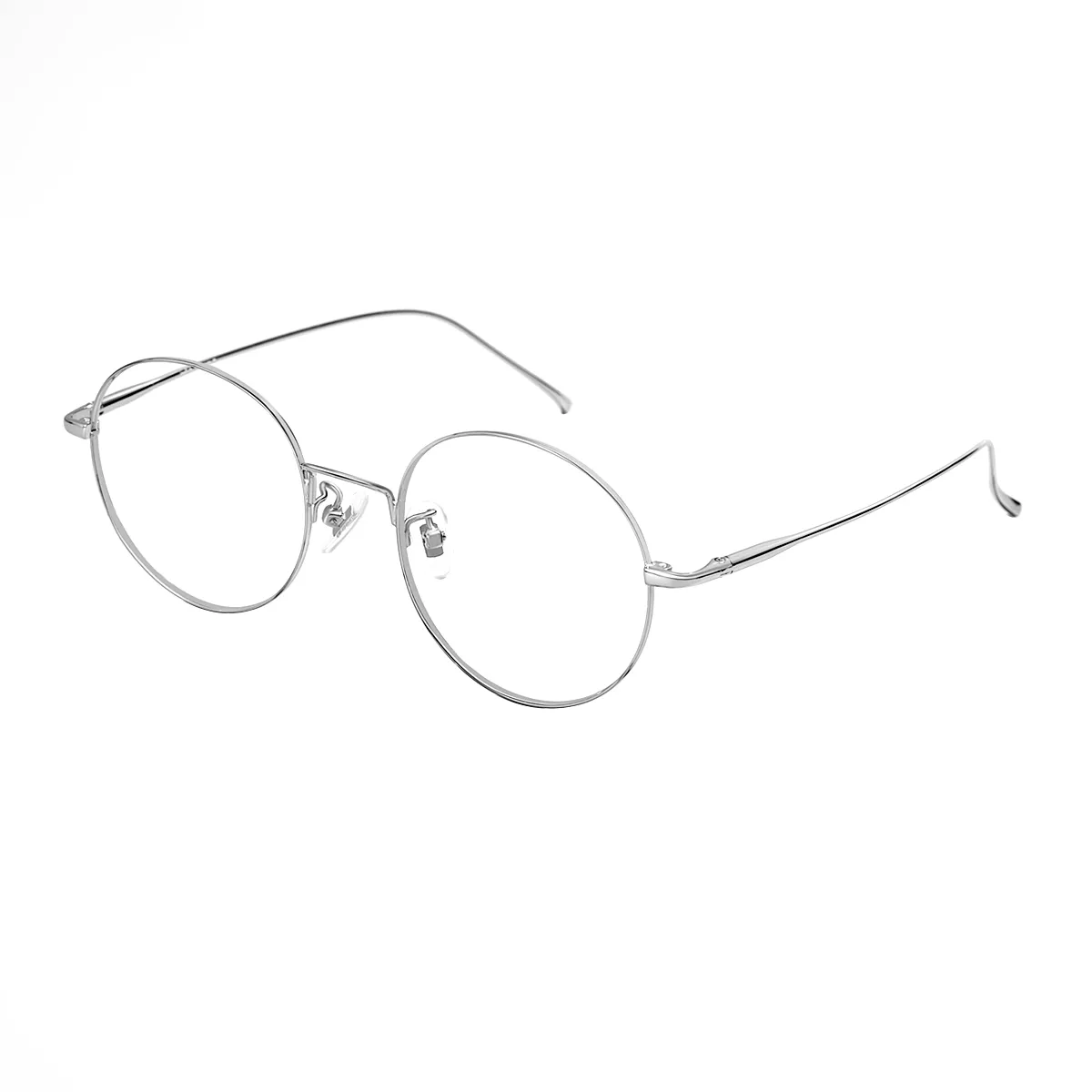Renata - Round Silver Glasses for Women