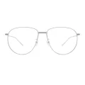 Anthony - Aviator silver Glasses for Men