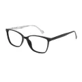 Ayliffe - Rectangle Black Glasses for Women