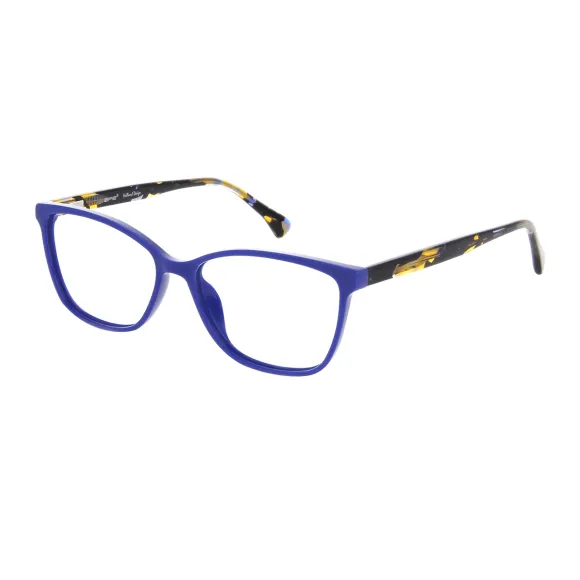 square blue eyeglasses