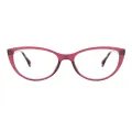 Basil - Oval Red Glasses for Women
