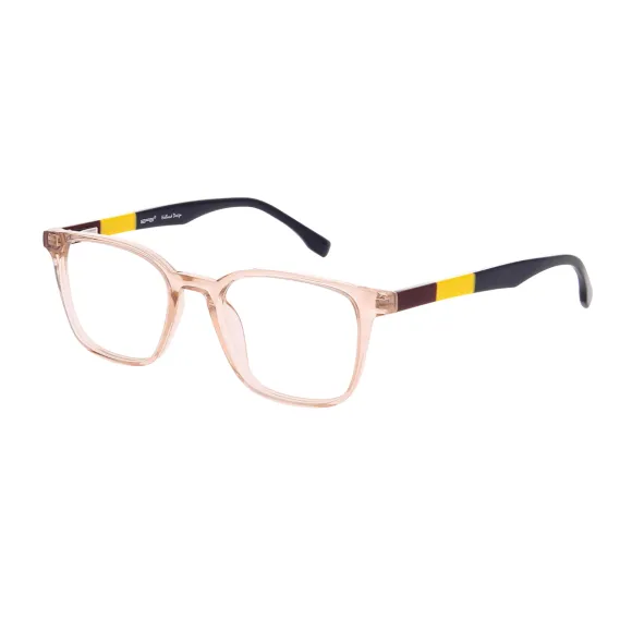 square yellow eyeglasses
