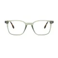 Wendy - Rectangle Green Glasses for Women